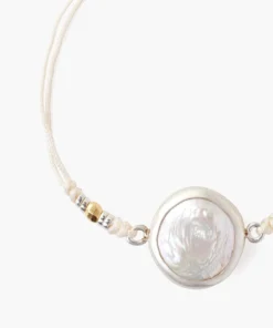 Chan Luu Jewelry Cord Bracelet With Framed Stone