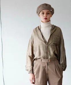 PCNQ Vis Oversized Lined Wool Beret