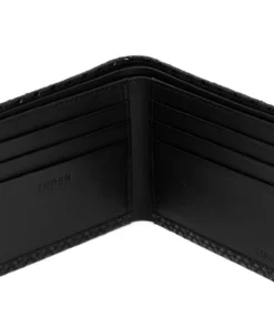INDEN Est 1548 Men's Folded Wallet Diamond Frame Black X Black Wallets