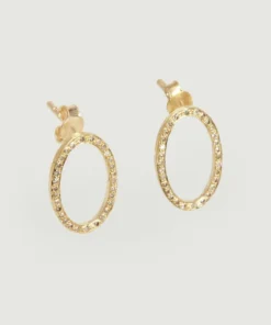 5 Octobre Jewelry Glen Diamond Oval Frame Earrings