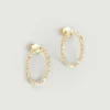 5 Octobre Jewelry Glen Diamond Oval Frame Earrings