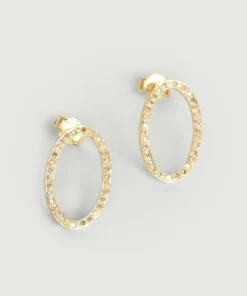 5 Octobre Jewelry Glen Diamond Oval Frame Earrings