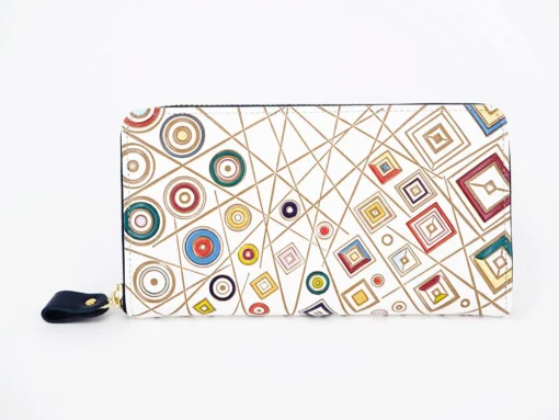 Made In Japan Wallets Art Deco Long Zip Around Wallet