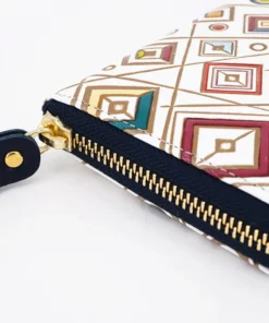 Made In Japan Wallets Art Deco Long Zip Around Wallet