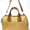 VLD Raffia Satchel In Honey Beige