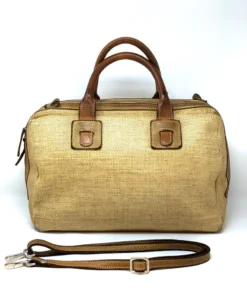 VLD Raffia Satchel In Honey Beige