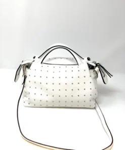 Laura DiMaggio Bags White Studded Mini Satchel