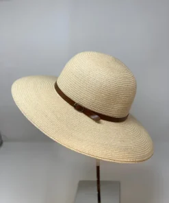 Hats And Dreams H+D Wide Brimmed Borsalino Sun Hat Leather Belt Detail
