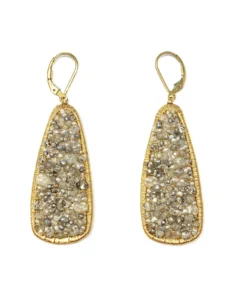 Dana Kellin Jewelry Large Woven Topaz And Labradorite Teardrop