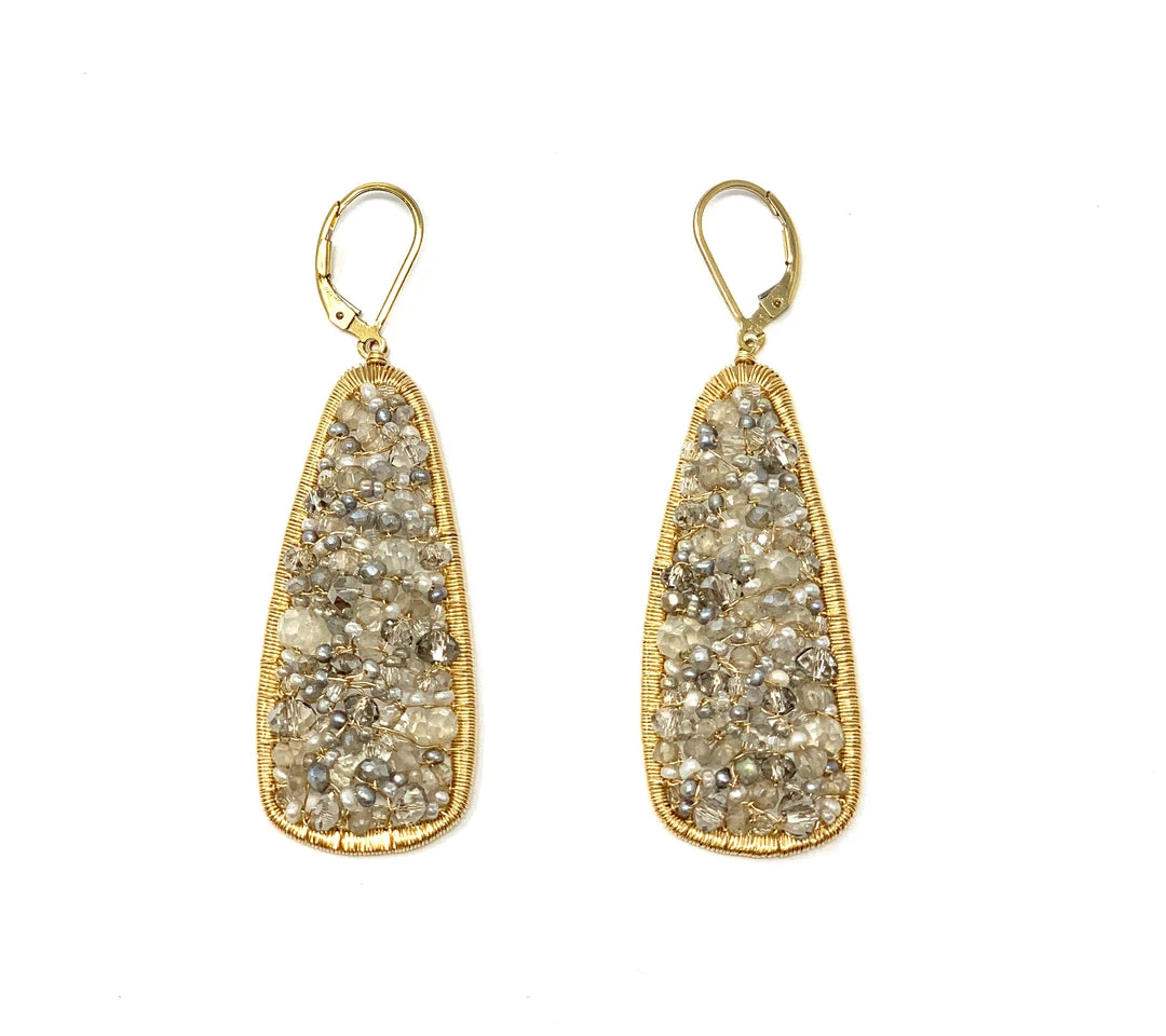 Dana Kellin Jewelry Large Woven Topaz And Labradorite Teardrop 4 Dana Kellin Jewelry Large Woven Topaz And Labradorite Teardrop