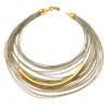 Made In Greece Cascading Cord Arc Necklace Jewelry