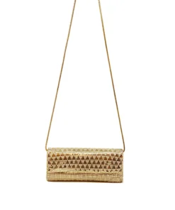 Whiting And Davis Evening Bags Deco Triangle Pyramid Mesh Clutch