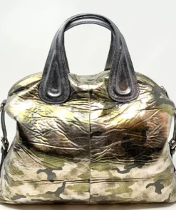 Laura DiMaggio Bags Large Metallic Camo Satchel Tote