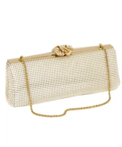 Whiting And Davis Crystal Flower Clutch