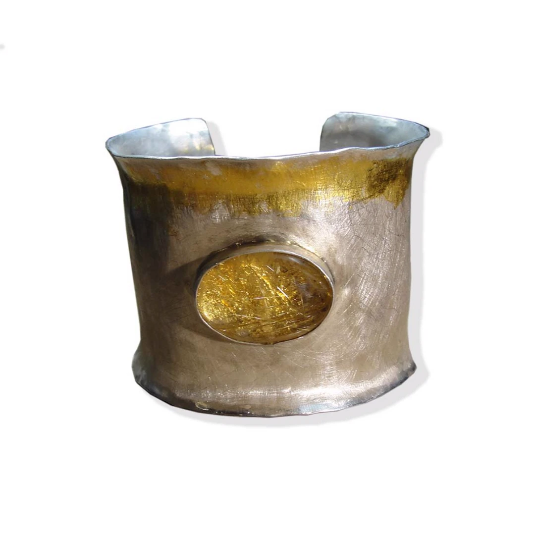 Judith Haas Jewelry Rutilated Quartz Cuff 3 Judith Haas Jewelry Rutilated Quartz Cuff