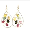 Made In NYC Jewelry Dangling Woven Large Tourmaline Teardrop Earrings
