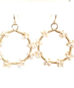 Made In NYC Jewelry Mini Pearl Hoops