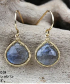 Made In NYC Jewelry Simple Teardrop Earring Labradorite