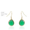 Made In NYC Jewelry Simple Teardrop Earring Green Onyx 1 Made In NYC Jewelry Simple Teardrop Earring Green Onyx