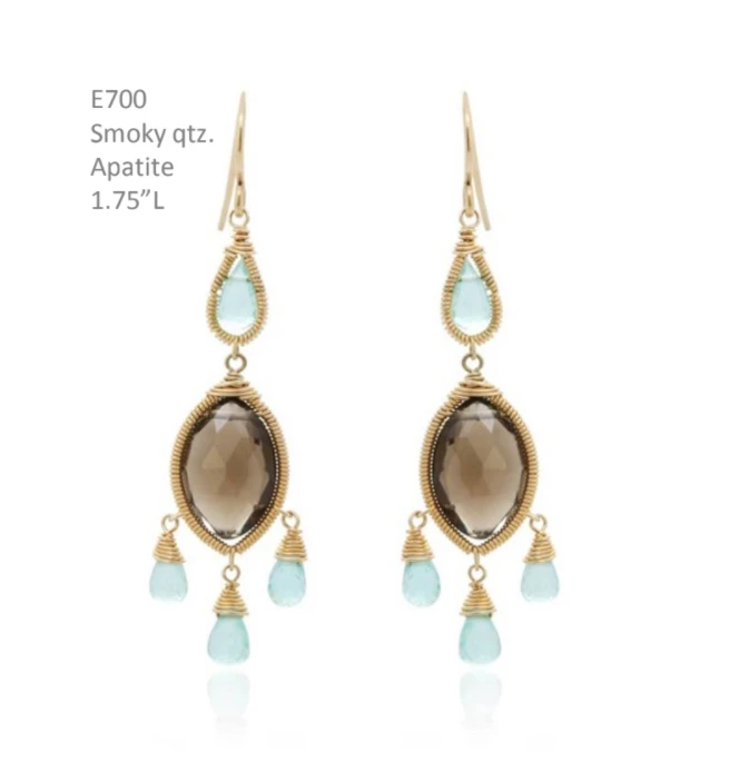 Made In NYC Smoky Topaz And Apatite Chandelier 3 Made In NYC Smoky Topaz And Apatite Chandelier