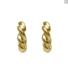 Tat2 Designs Jewelry Gold Twisted Thick Hoop Earrings