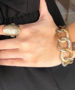 Tat2 Designs Gold Maria Theresa Curved Coin Ring