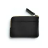 Carre Royal Black Minimalist Zip Purse Wallets
