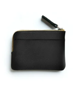 Carre Royal Black Minimalist Zip Purse Wallets