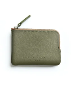 Carre Royal Olive Minimalist Zip Purse Wallets