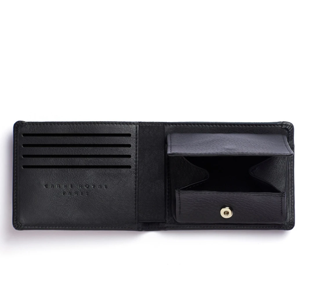 Carre Royal Black Minimalist Wallet With Coin Pocket Wallets 4 Carre Royal Black Minimalist Wallet With Coin Pocket Wallets