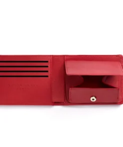 Carre Royal Wallets Red Minimalist Wallet With Coin Pocket