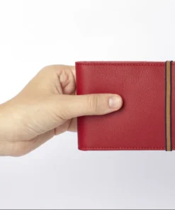 Carre Royal Wallets Red Minimalist Wallet With Coin Pocket