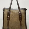 Made In Italy VLD Vertical Tote In Washed Black Rafia