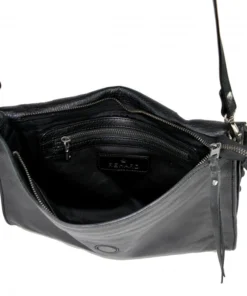 Bags Rehard Coin Stud Flapover Clutch Crossbody Black