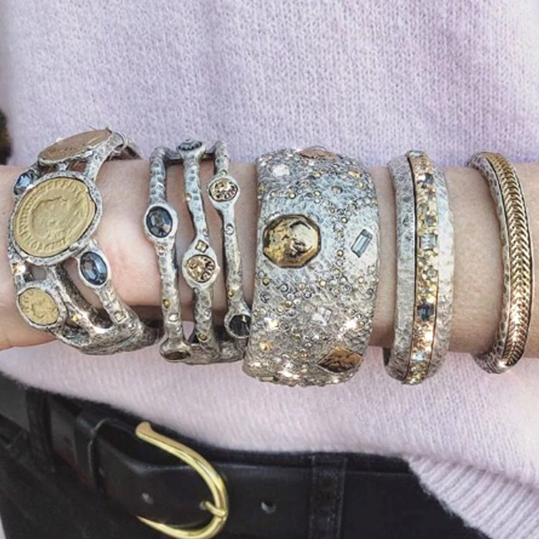 Tat2 Designs Siena Vintage Silver Wide Marcasite Bracelet Jewelry 4 Tat2 Designs Siena Vintage Silver Wide Marcasite Bracelet Jewelry