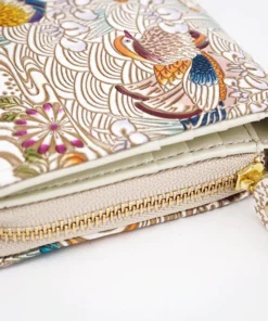 Made In Japan Wallets Mandarin Ducks Zippered Bifold Wallet