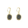 Tat2 Designs Gold Pavia Pave And Frame Dangle Earrings