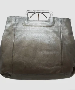 Rehard Antique Silver Handle Tote Grey