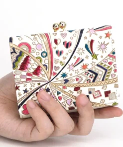 Made In Japan Wallets Exploding Hearts Small Trifold Frame Wallet