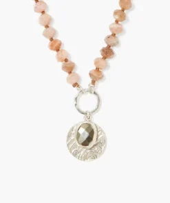 Chan Luu SALE Sunstone And Silver Coin Necklace