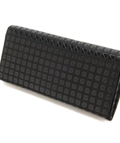 INDEN Est 1548 Deerskin Long Wallet Studs Black X Black