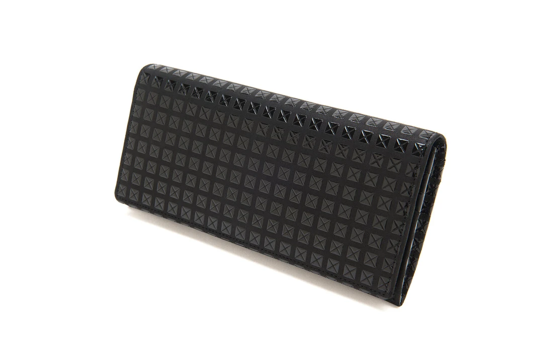 INDEN Est 1548 Deerskin Long Wallet Studs Black X Black 2 INDEN Est 1548 Deerskin Long Wallet Studs Black X Black