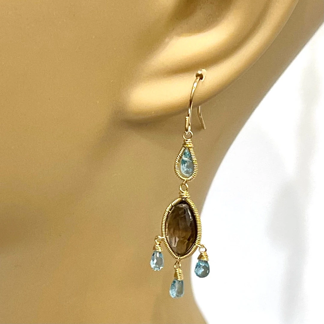 Made In NYC Smoky Topaz And Apatite Chandelier 5 Made In NYC Smoky Topaz And Apatite Chandelier