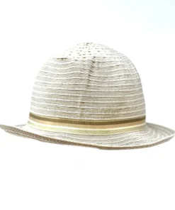 Grevi Striped Cotton Trilby With Slim Ribbon Hats