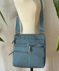 Highway Buzz Bags NICO- Small Nylon Multi-Pocket Bag | Blue Jay X Sage | Adjustable Cross-Body Strap 9 Highway Buzz Bags NICO- Small Nylon Multi-Pocket Bag | Blue Jay X Sage | Adjustable Cross-Body Strap