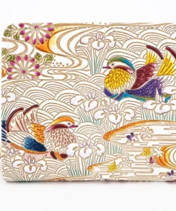 Made In Japan Wallets Mandarin Ducks Zippered Bifold Wallet