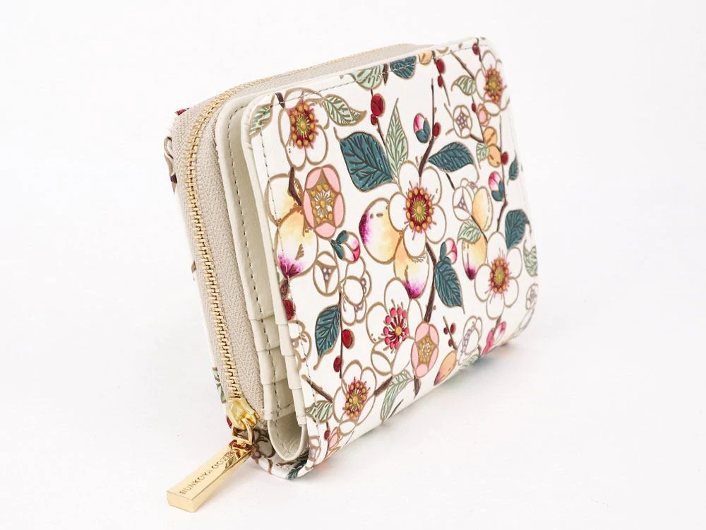 Made In Japan Wallets Plum Blossom Zippered Bifold Wallet 4 Made In Japan Wallets Plum Blossom Zippered Bifold Wallet