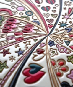 Made In Japan Wallets Glossy Hearts Small Trifold Frame Wallet