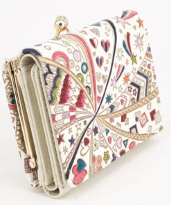 Made In Japan Wallets Exploding Hearts Small Trifold Frame Wallet