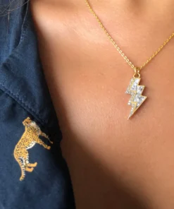 Shana Gulati Lightning Bolt Diamond Pendant Jewelry